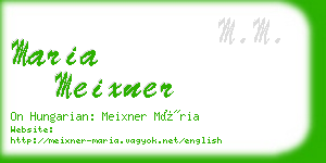 maria meixner business card